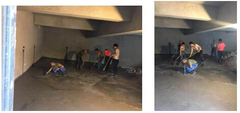 井巷物业公司员工 团结一致 清扫家园