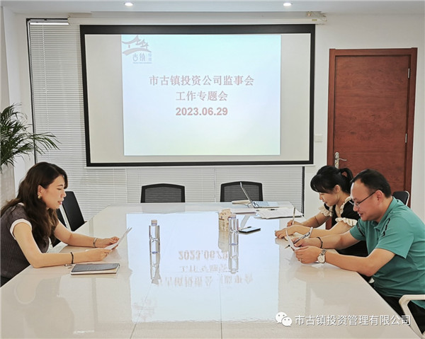全力监督 尽心尽责-市古镇投资公司召开监事会工作会议